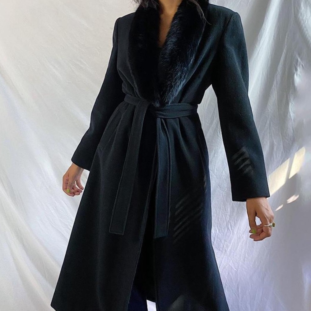Fur Collar Wool Coat